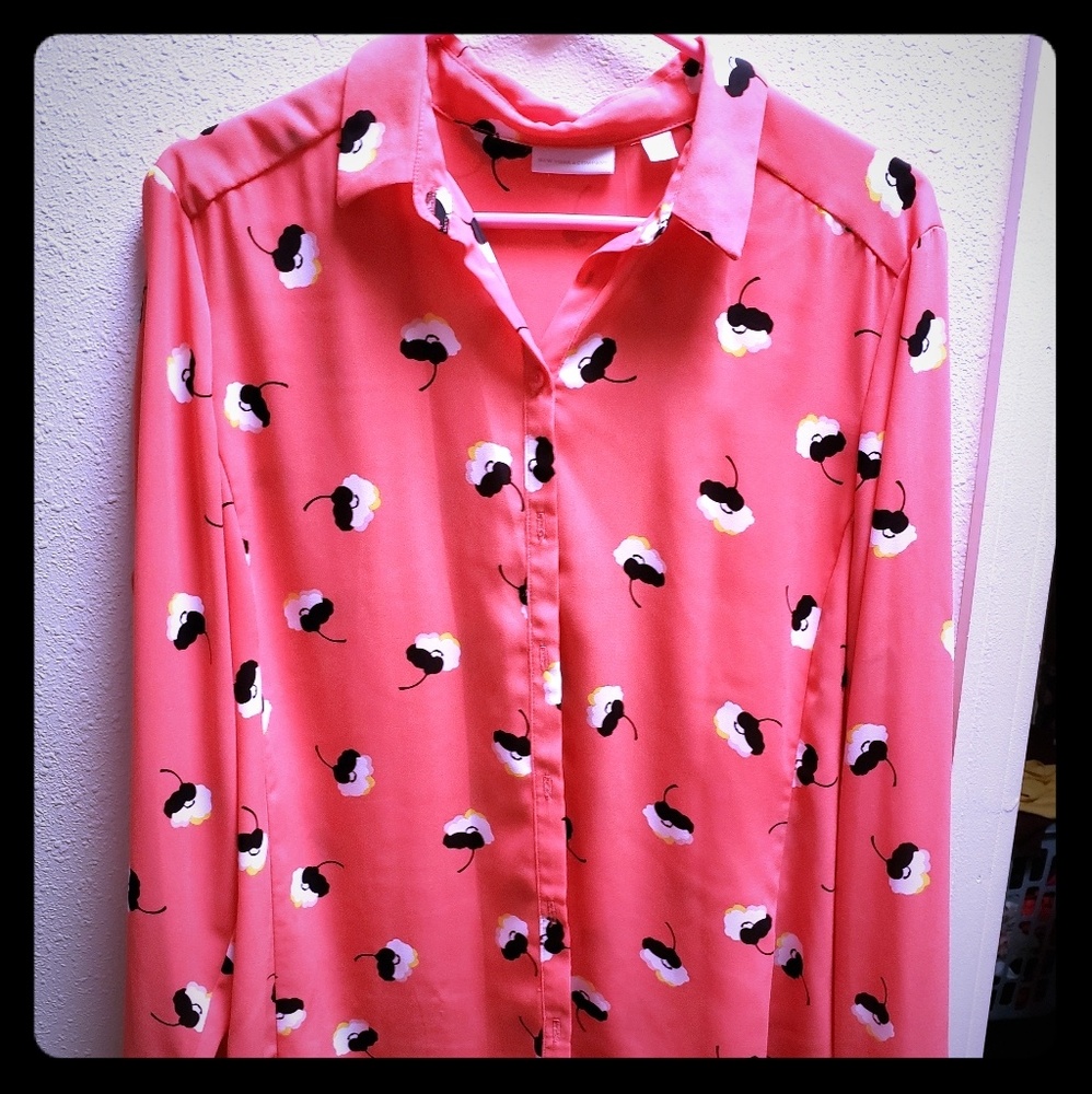 Long sleeve coral blouse